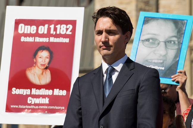 PM urged to confront discrimination during ceremony for missing, murdered women | iNFOnews.ca CP496611588