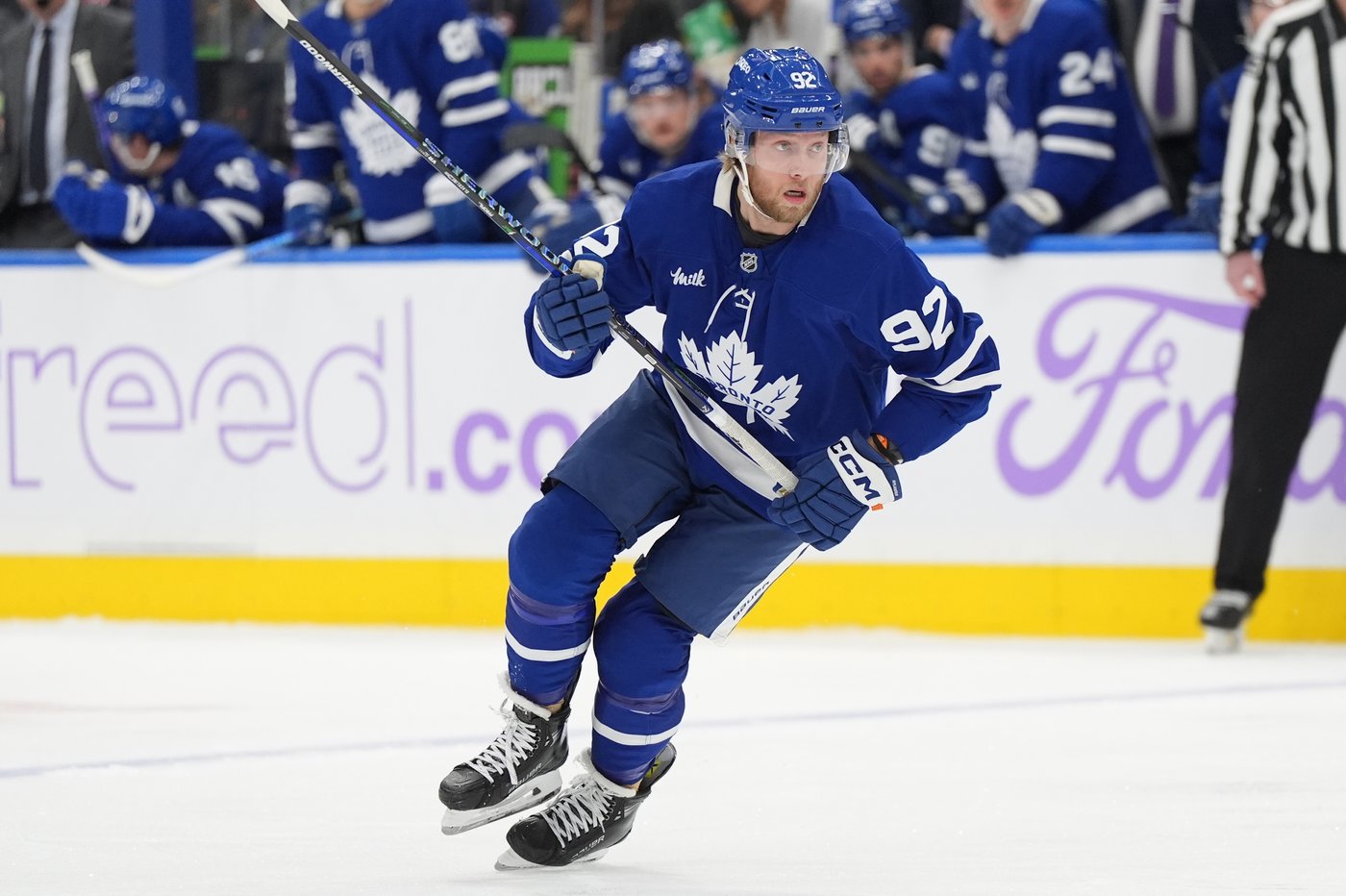Marner scores twice as Maple Leafs win first-ever meeting with Utah Hockey Club | iNFOnews.ca Marner scores twice as Maple Leafs win first-ever meeting with Utah Hockey Club | iNFOnews.ca