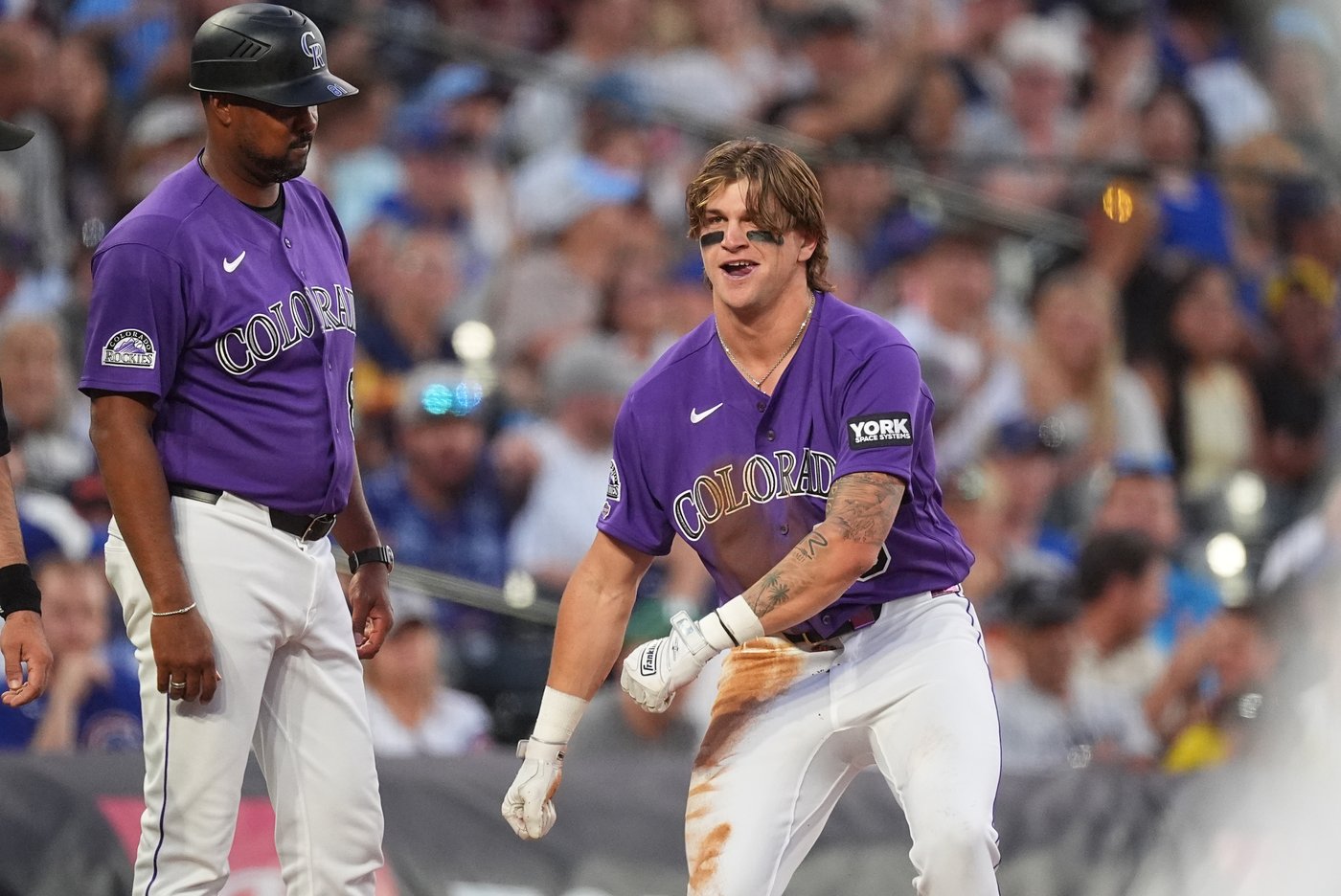 Cole Carrigg triples in Rockies debut and plays with his `hair on fire,' manager says | iNFOnews.ca