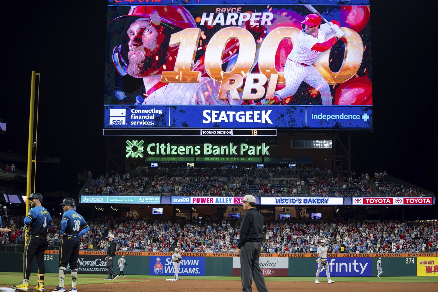 Bryce Harper reaches 1,000 RBIs in the Phillies' 8-4 victory over the Pirates | iNFOnews.ca Bryce Harper reaches 1,000 RBIs in the Phillies' 8-4 victory over the Pirates | iNFOnews.ca