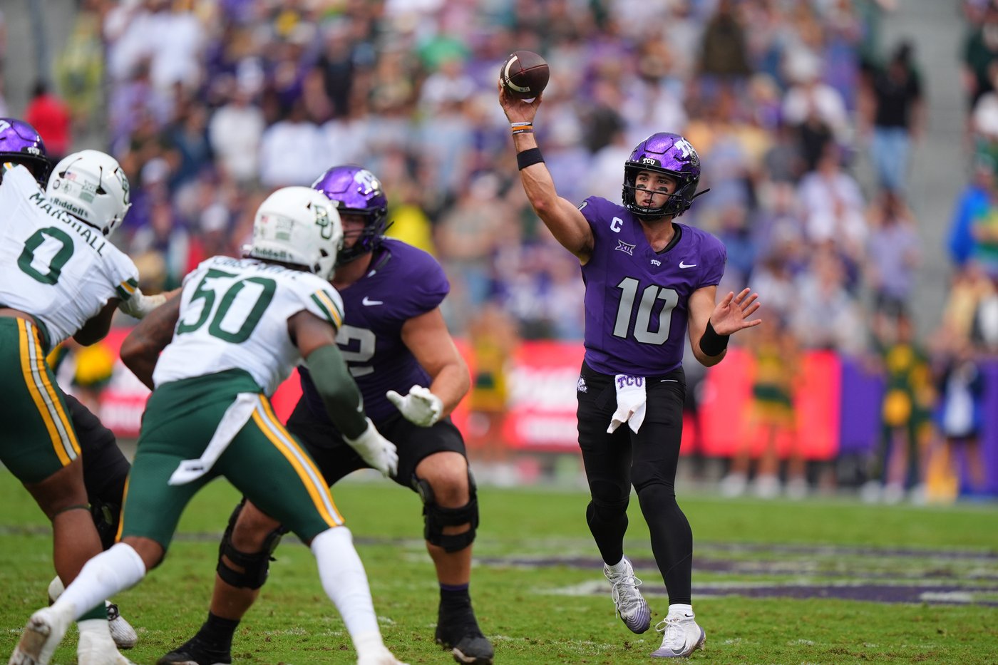 Hoover throws 3 TD passes as TCU beats Baylor 42-36 in game delayed more than 2 hours by lightning | iNFOnews.ca Hoover throws 3 TD passes as TCU beats Baylor 42-36 in game delayed more than 2 hours by lightning | iNFOnews.ca