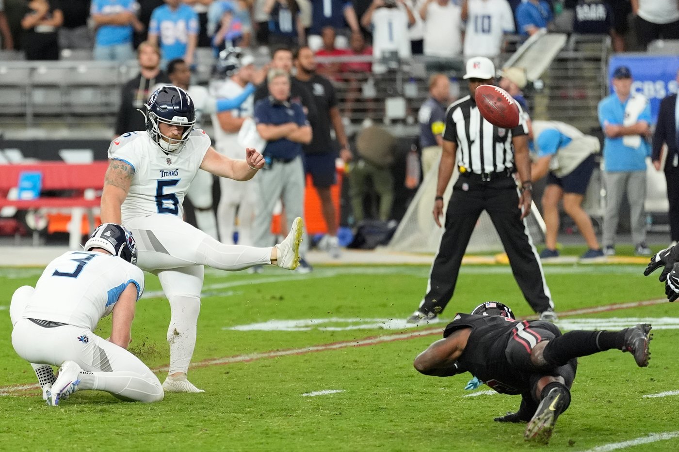 Titans kicker Joey Slye out with calf injury after making winning field goal last week | iNFOnews.ca