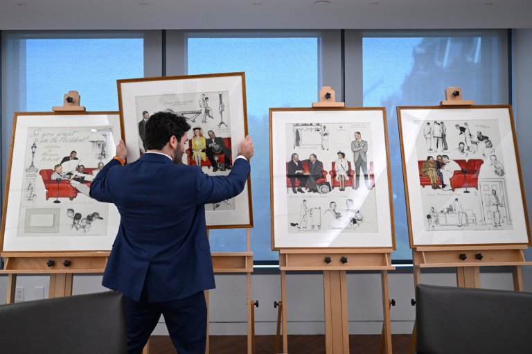 Norman Rockwell people-watched in the West Wing lobby. Now those sketches are on public display | iNFOnews.ca