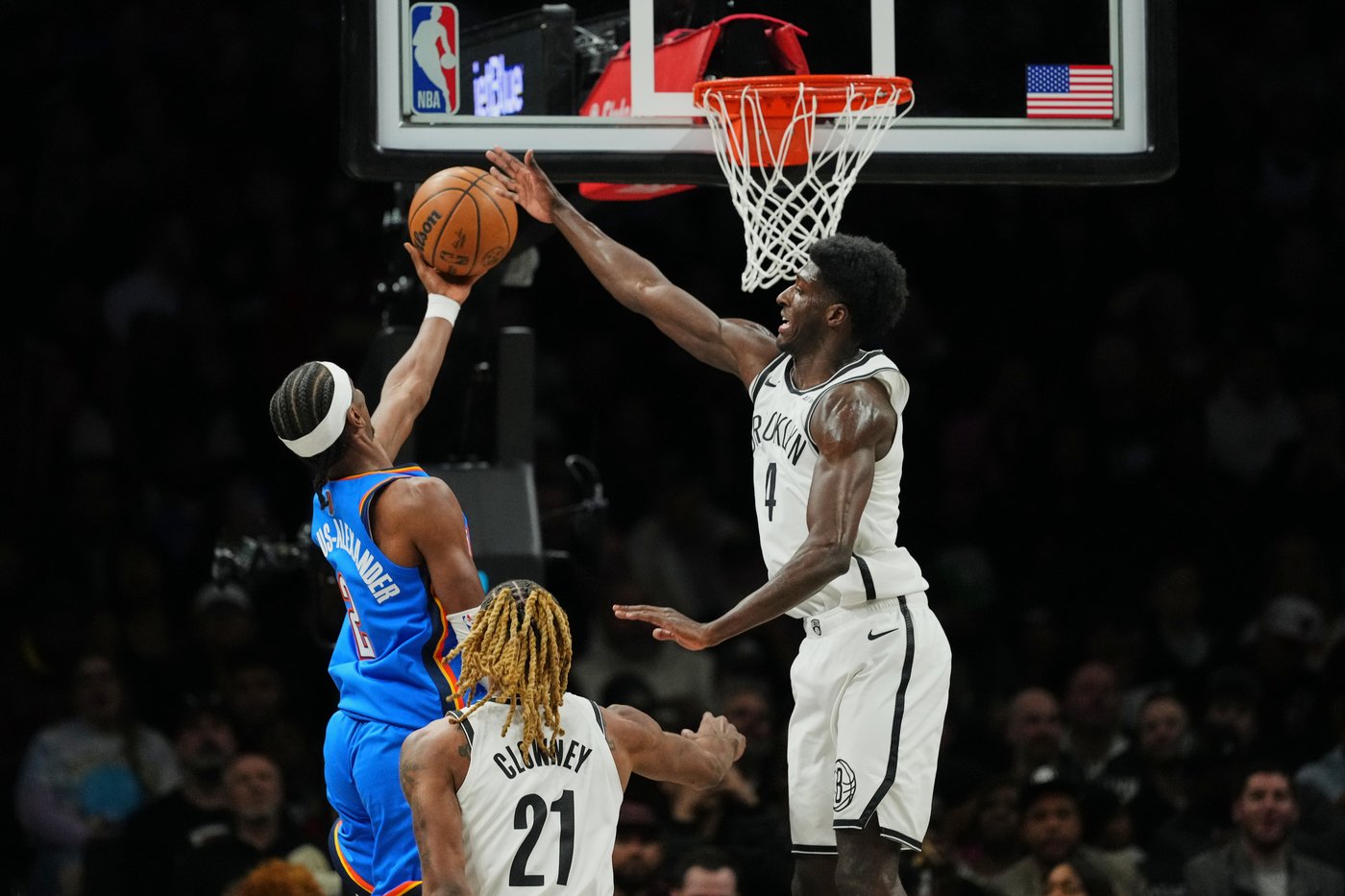 Thunder beat the Nets 121-92 for a 10th straight win as Gilgeous-Alexander scores 20 | iNFOnews.ca