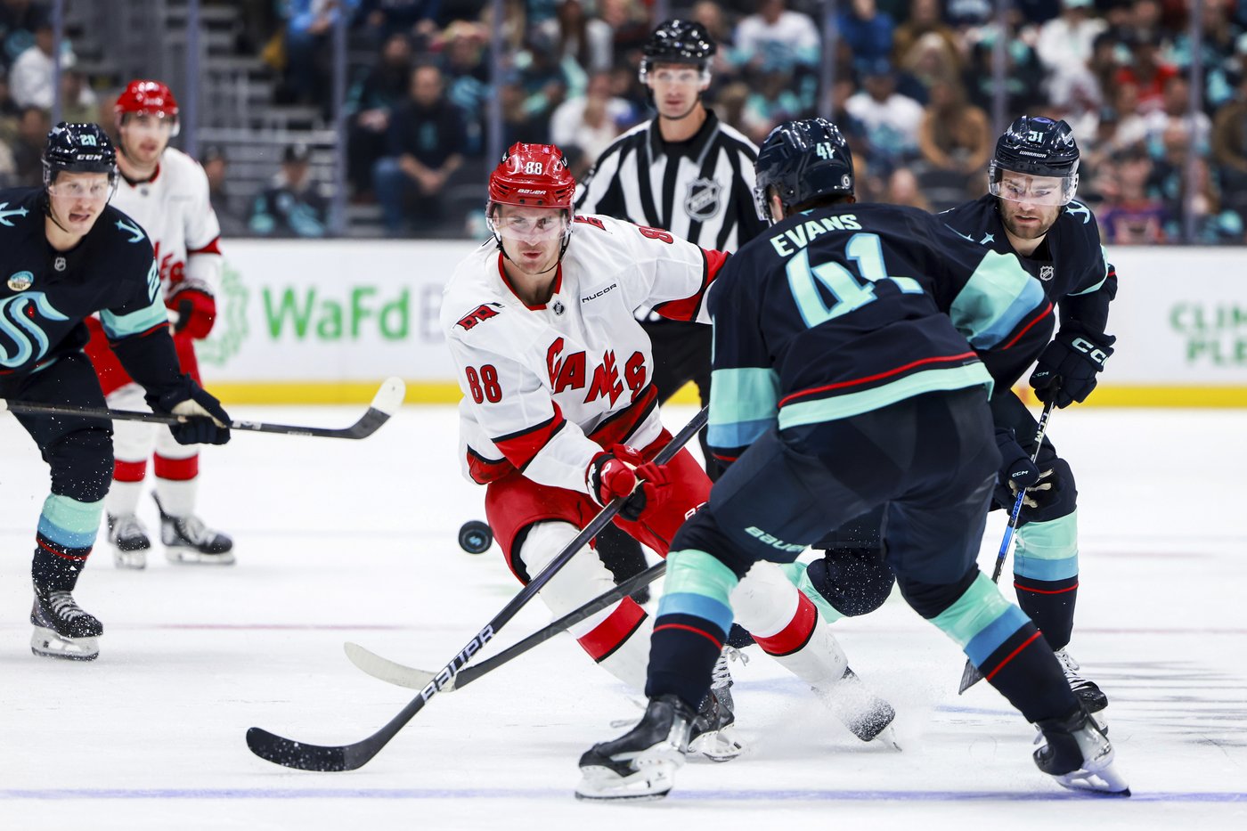 Jarvis stars as the Hurricanes beat the Kraken 4-1 for their 3rd straight win | iNFOnews.ca Jarvis stars as the Hurricanes beat the Kraken 4-1 for their 3rd straight win | iNFOnews.ca