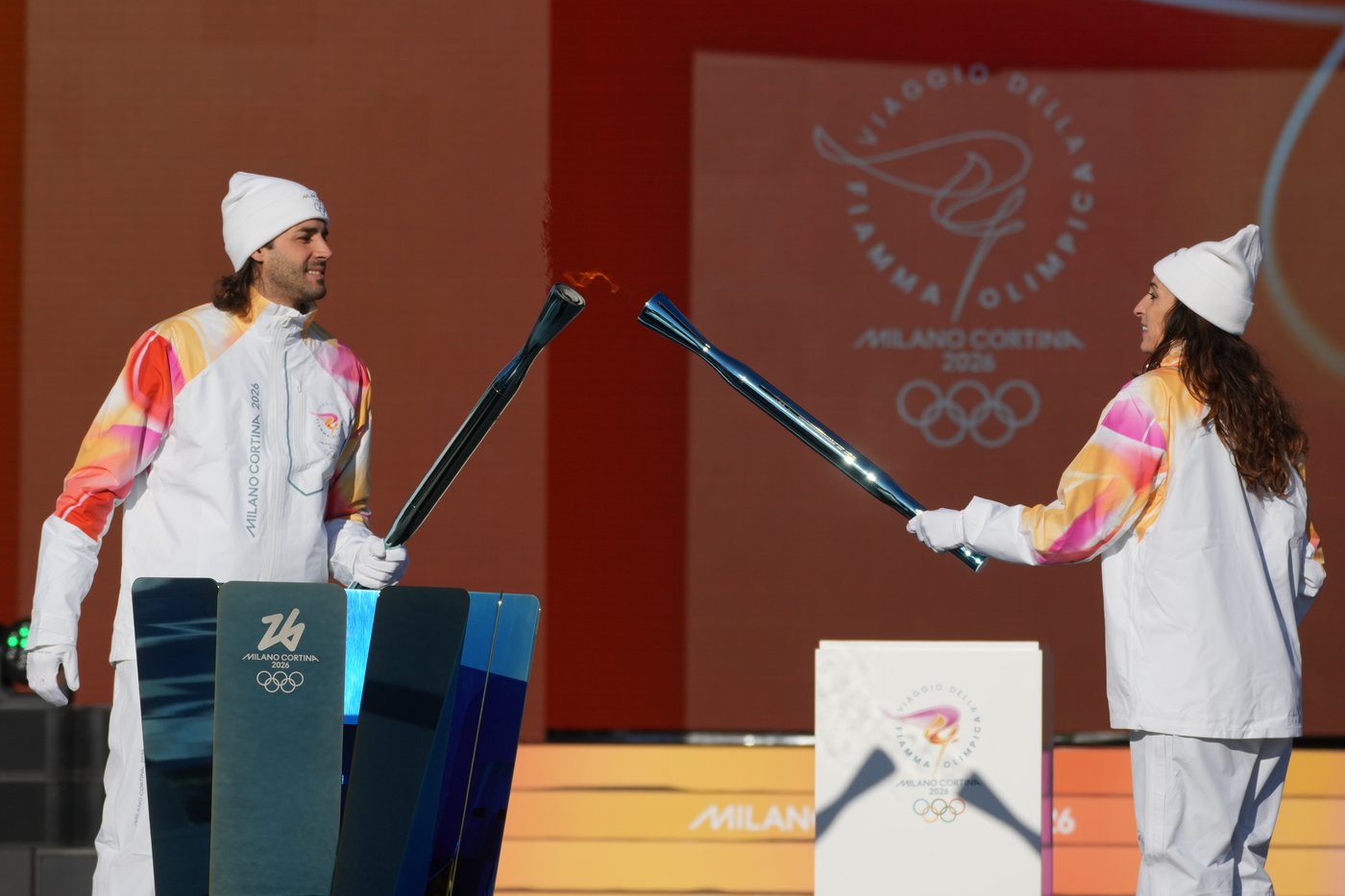 Summer Olympians begin torch relay for Milan Cortina Winter Games on 2-month countdown | iNFOnews.ca