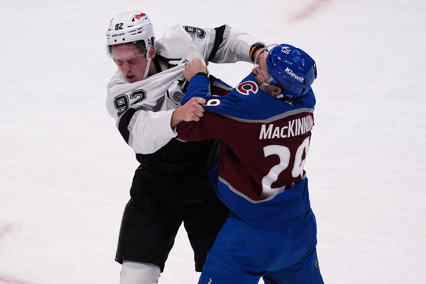 MacKinnon has 2 goals and a rare fight in the Avs' 8-4 victory over the Kings in opener | iNFOnews.ca MacKinnon has 2 goals and a rare fight in the Avs' 8-4 victory over the Kings in opener | iNFOnews.ca