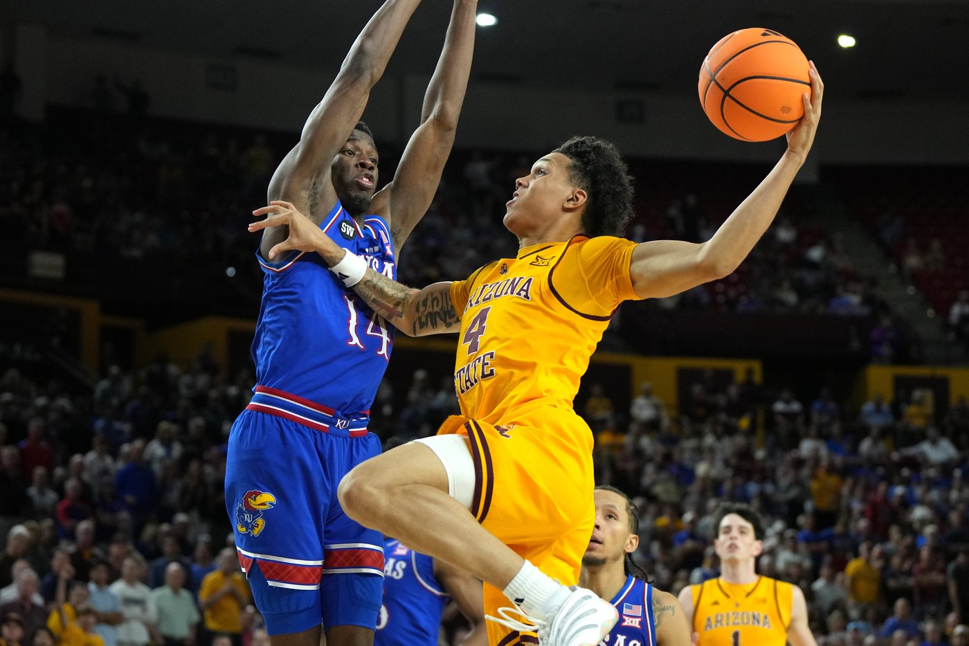 Arizona State beats No. 14 Kansas 70-60 in Hurley's potential home finale | iNFOnews.ca Arizona State beats No. 14 Kansas 70-60 in Hurley's potential home finale | iNFOnews.ca