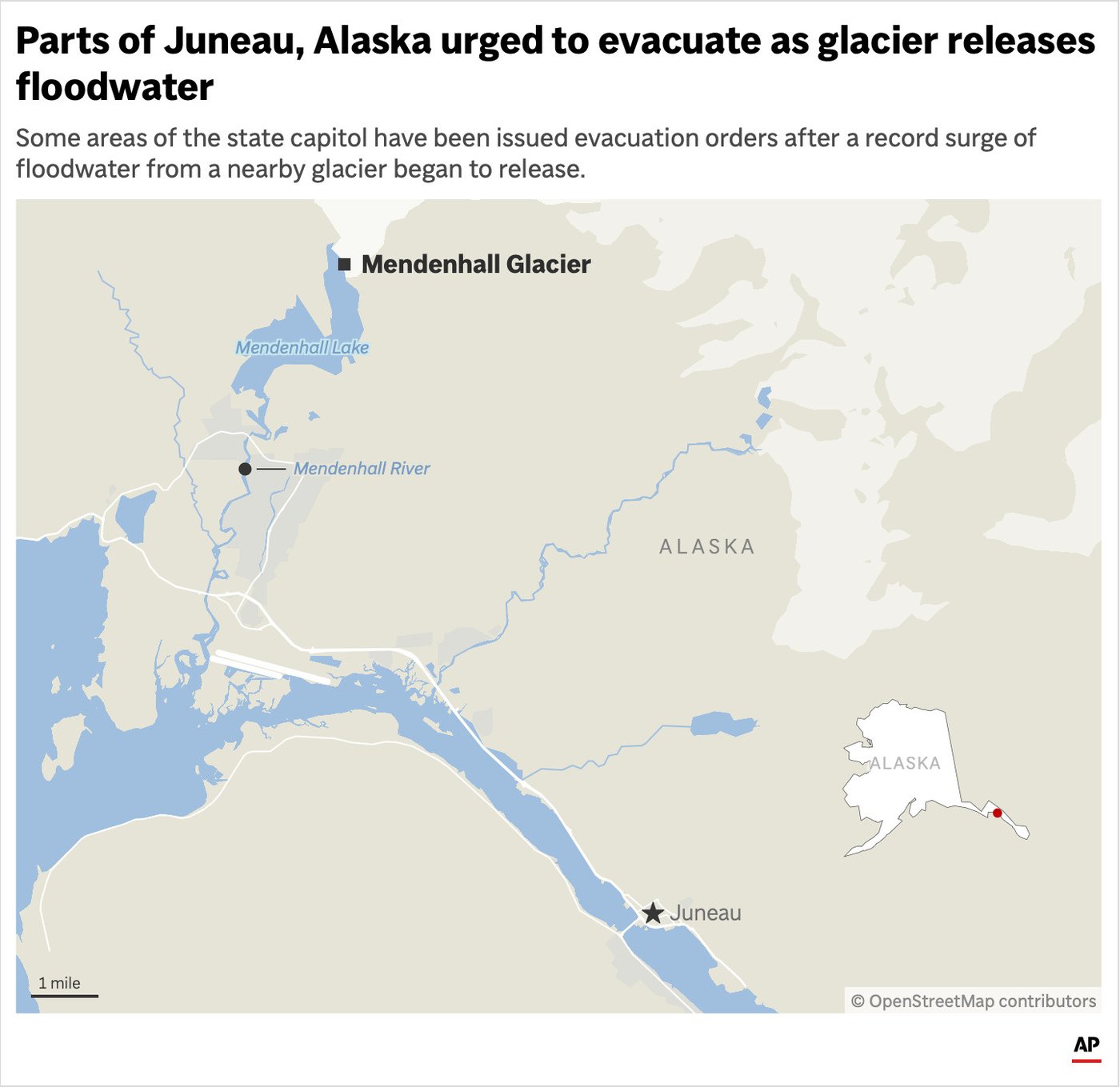 New river barriers prevented severe flood damage from a glacial outburst in Alaska, officials say | iNFOnews.ca