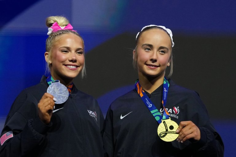 Americans Claire Pease and Reese Esponda top the podium on floor at world gymnastics championships | iNFOnews.ca