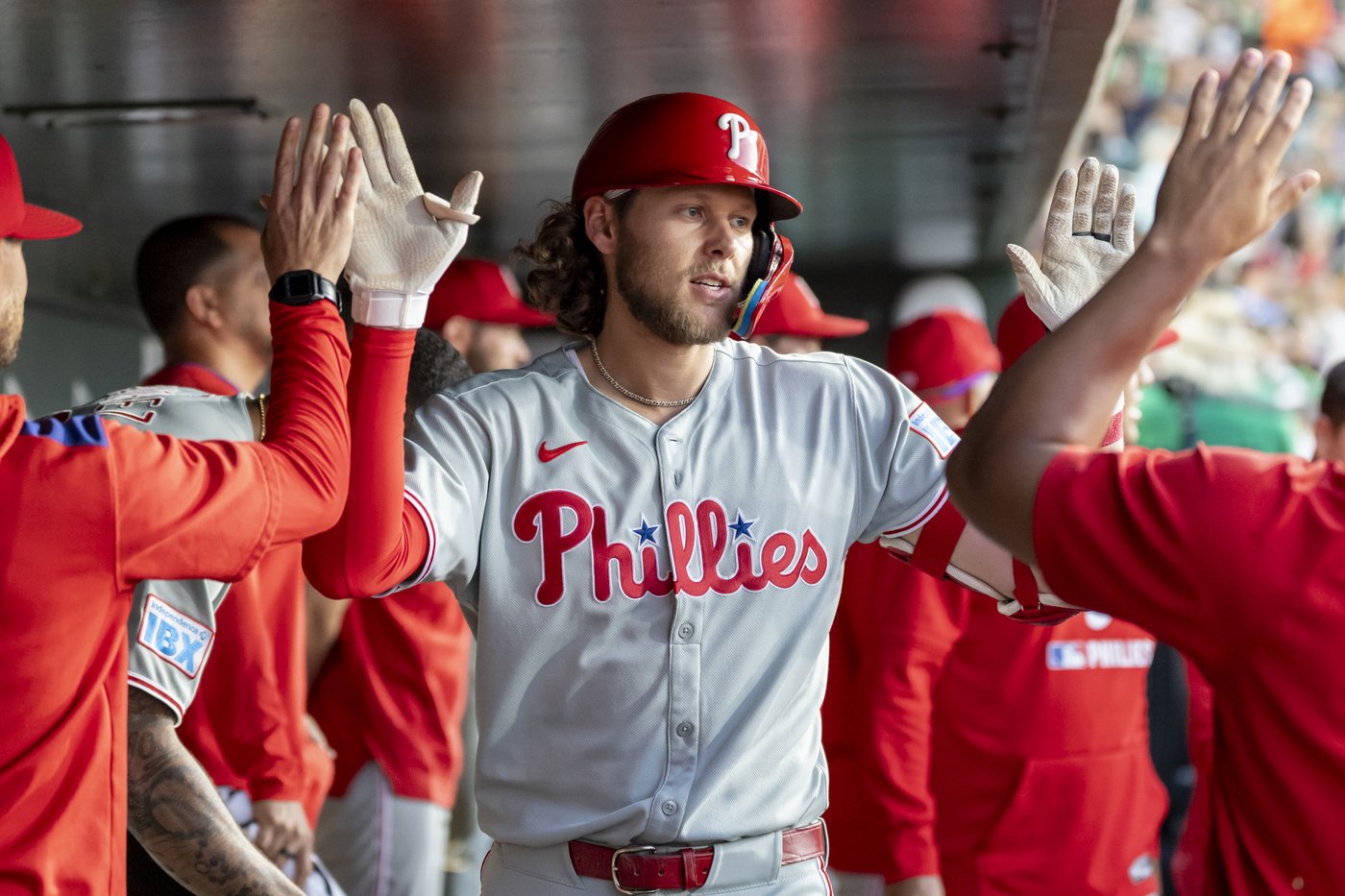 Schwarber hits 18th homer, go-ahead double as Phils win 9th in row and extend A's slide to 11 games | iNFOnews.ca Schwarber hits 18th homer, go-ahead double as Phils win 9th in row and extend A's slide to 11 games | iNFOnews.ca