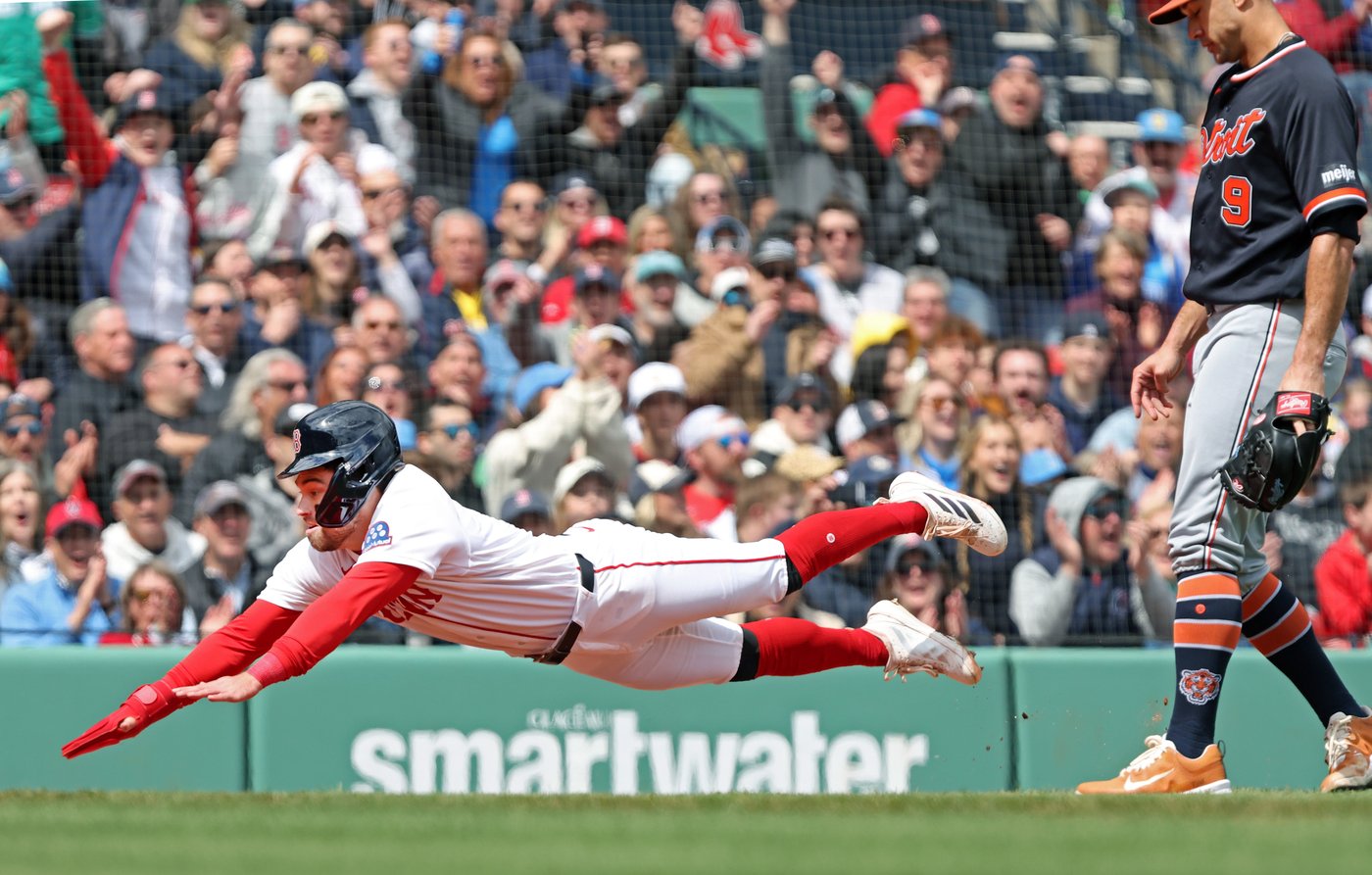 Ceddanne Rafaela's tiebreaking two-run single helps Red Sox to 8-6 Patriots' Day win over Tigers | iNFOnews.ca