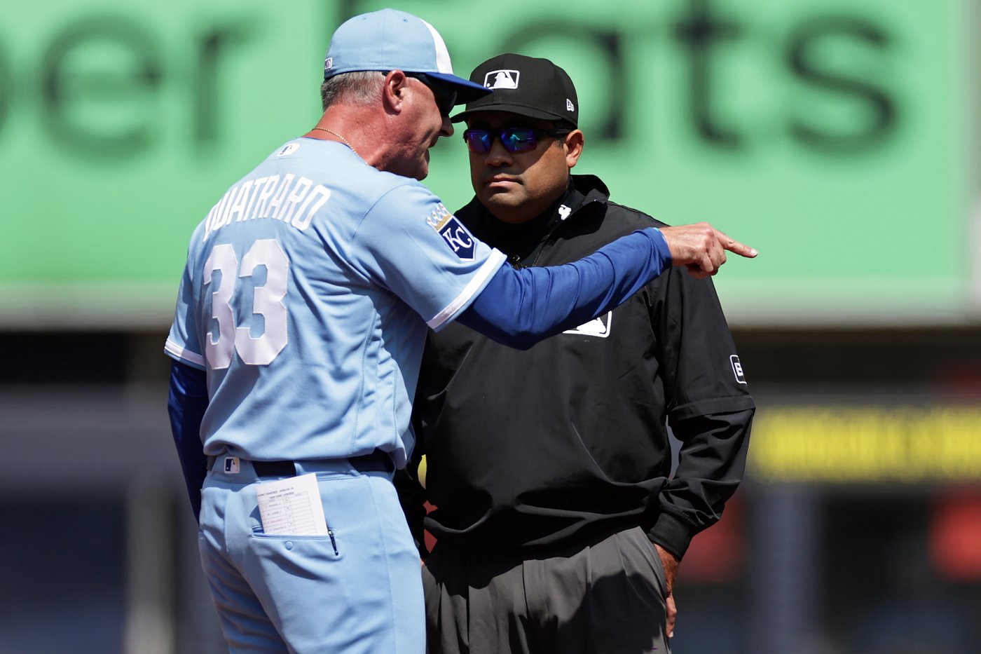 Royals manager Matt Quatraro ejected after top of first inning in game against the Yankees | iNFOnews.ca Royals manager Matt Quatraro ejected after top of first inning in game against the Yankees | iNFOnews.ca