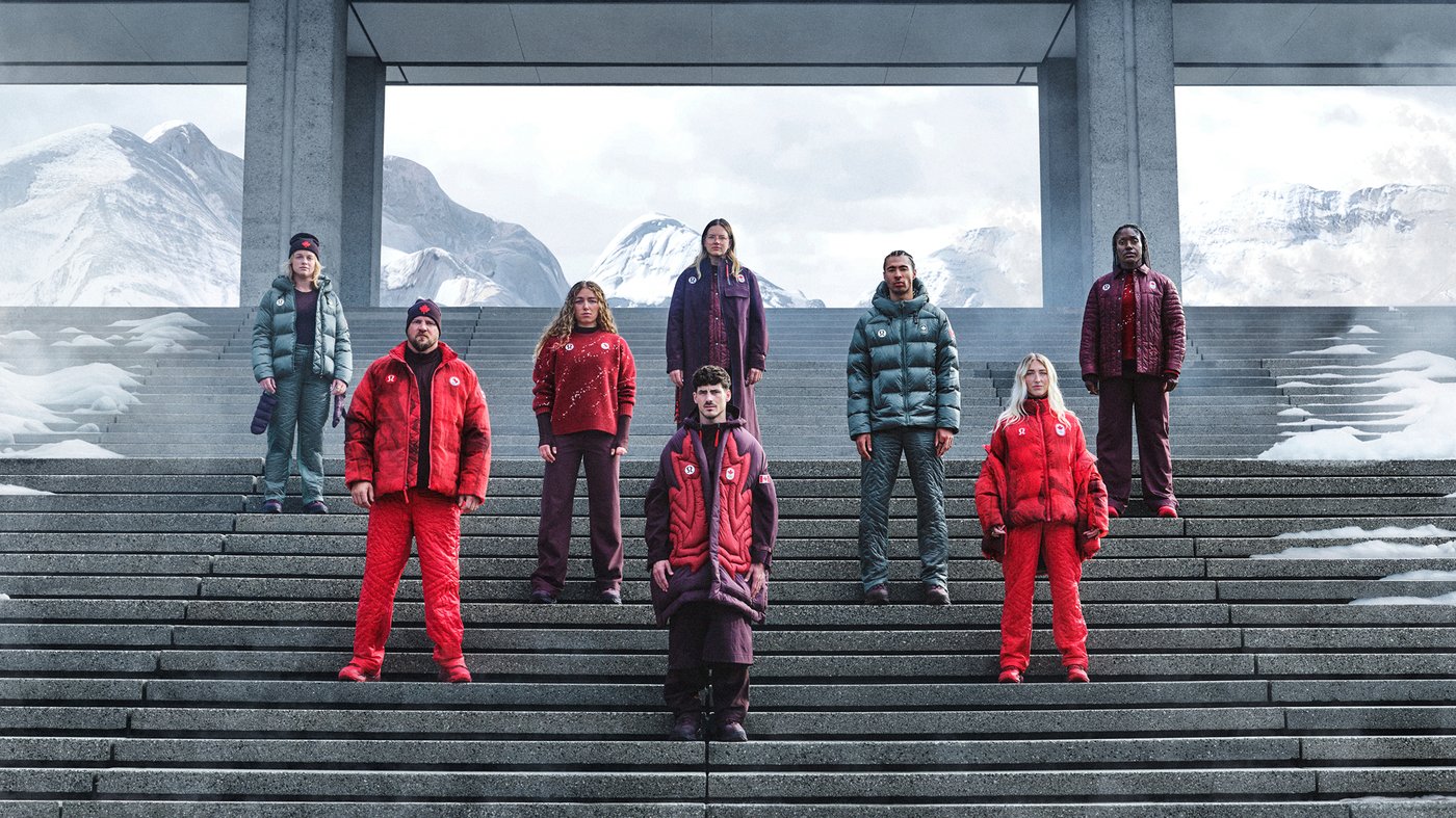 Lululemon aims for dramatic Team Canada Olympic showing with deep reds, giant leaves and arctic inspo | iNFOnews.ca