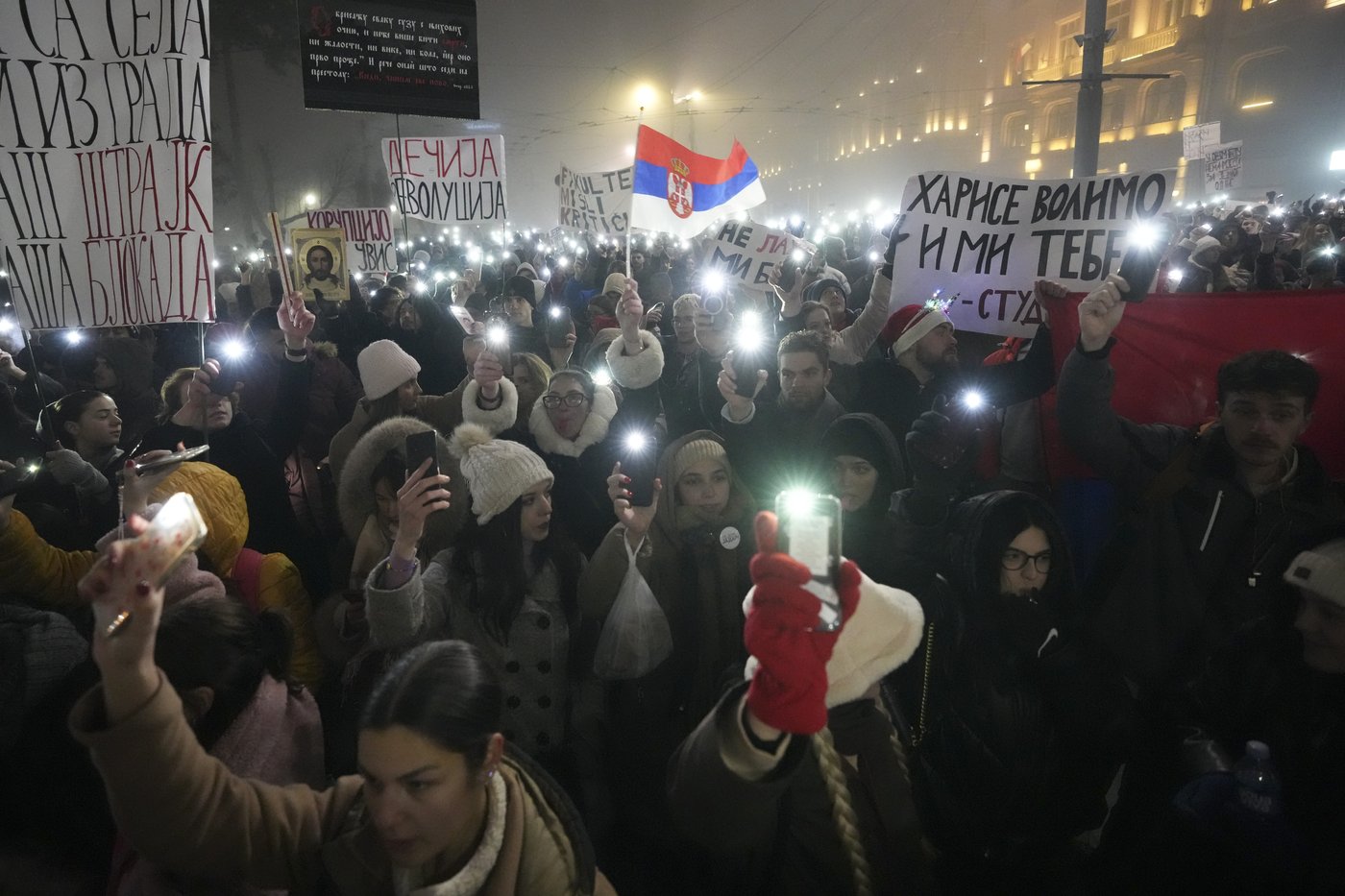Instead of partying, thousands turn New Year celebration into anti-government protest in Serbia | iNFOnews.ca Instead of partying, thousands turn New Year celebration into anti-government protest in Serbia | iNFOnews.ca