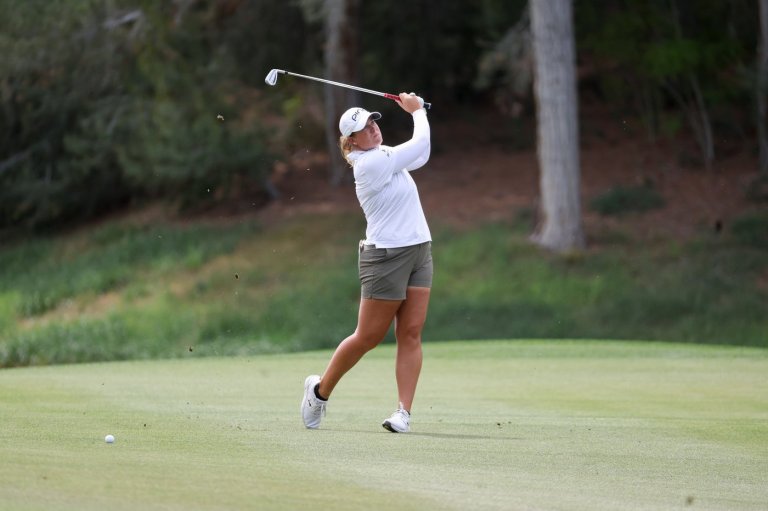 Lauren Coughlin surges through gusty round for a 5-shot lead at Shadow Creek | iNFOnews.ca