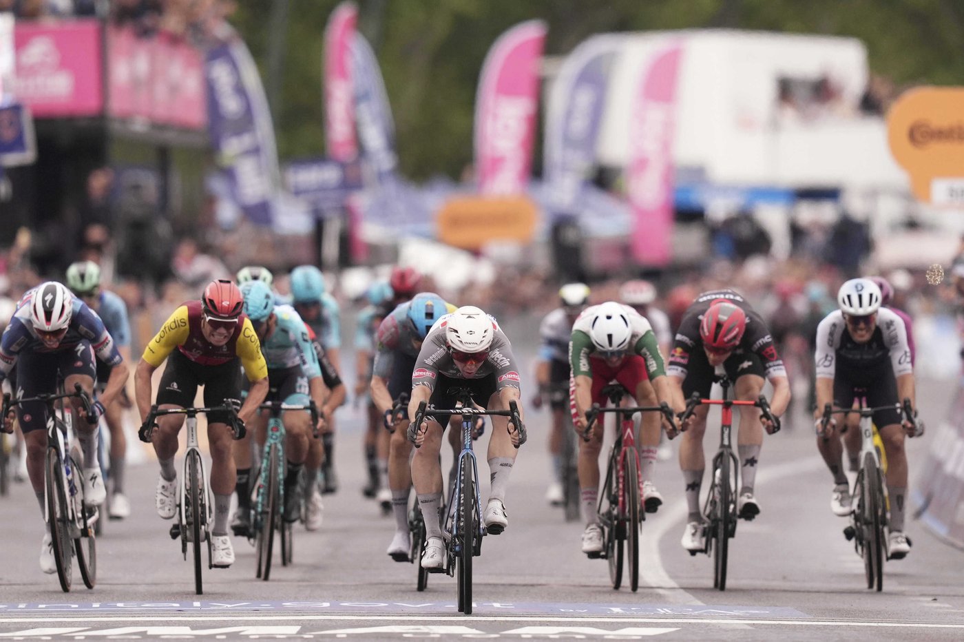 Massive crash neutralizes Giro stage 6. Groves sprints to victory, Pedersen stays in pink | iNFOnews.ca Massive crash neutralizes Giro stage 6. Groves sprints to victory, Pedersen stays in pink | iNFOnews.ca