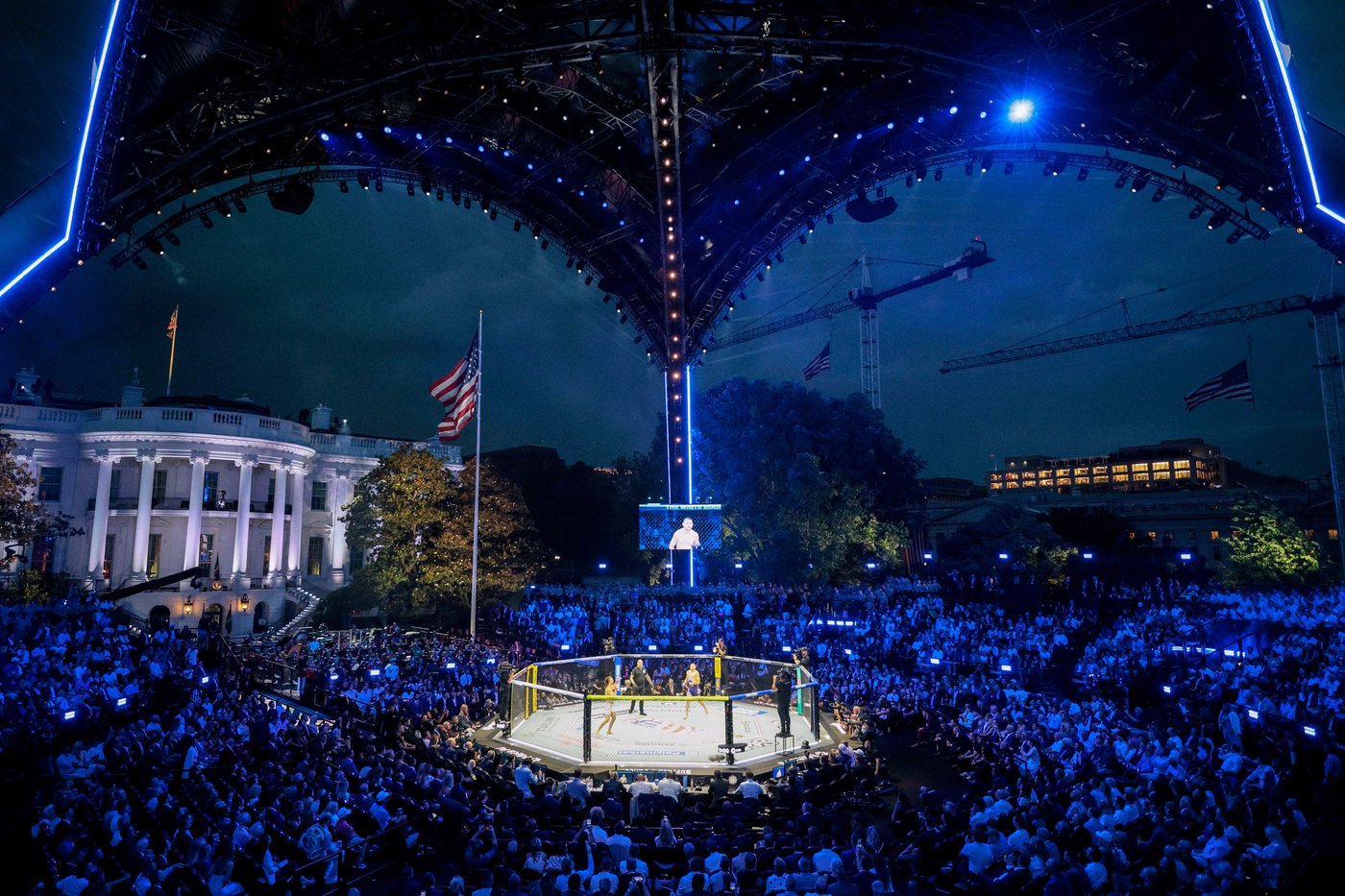 An octagon on the White House lawn for Trump's 80th birthday and the nation's 250th, in photos | iNFOnews.ca