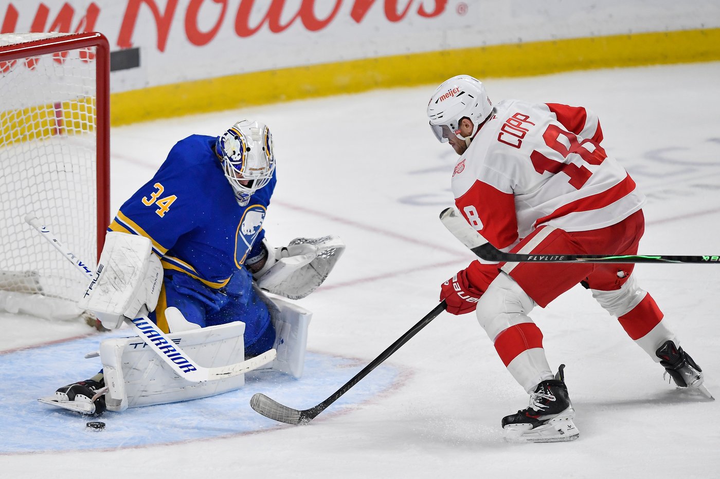 Sabres goalie Alex Lyon could miss start of playoffs with strained lower body muscle | iNFOnews.ca Sabres goalie Alex Lyon could miss start of playoffs with strained lower body muscle | iNFOnews.ca