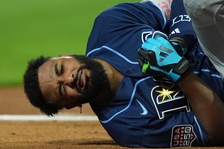 Tampa Bay Rays slugger Junior Caminero leaves All-Star Game after being hit on left hand | iNFOnews.ca