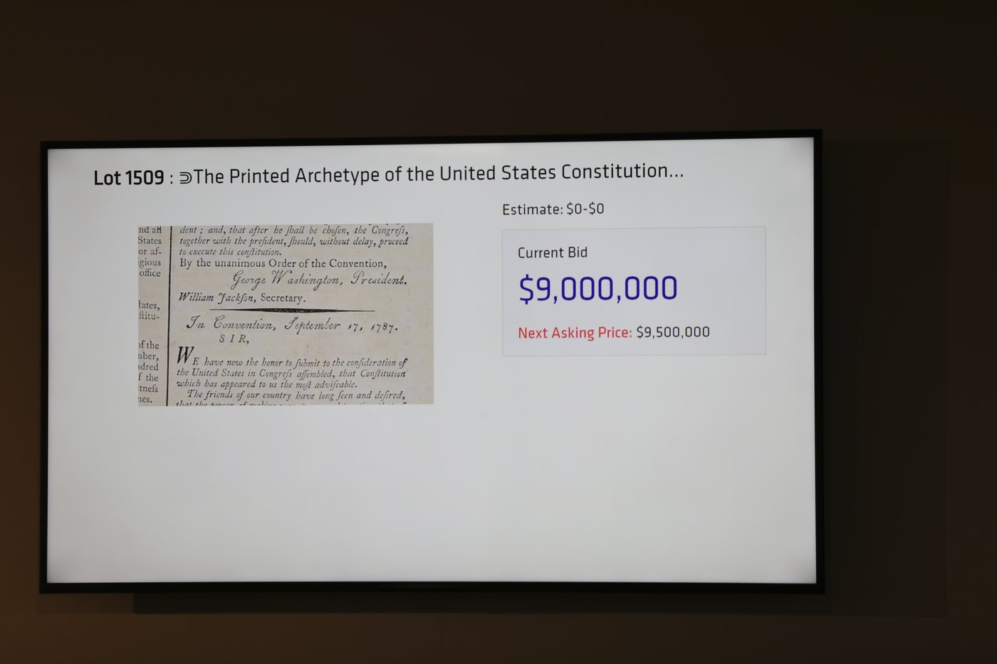 A rare copy of the US Constitution sells for $9 million at auction | iNFOnews.ca