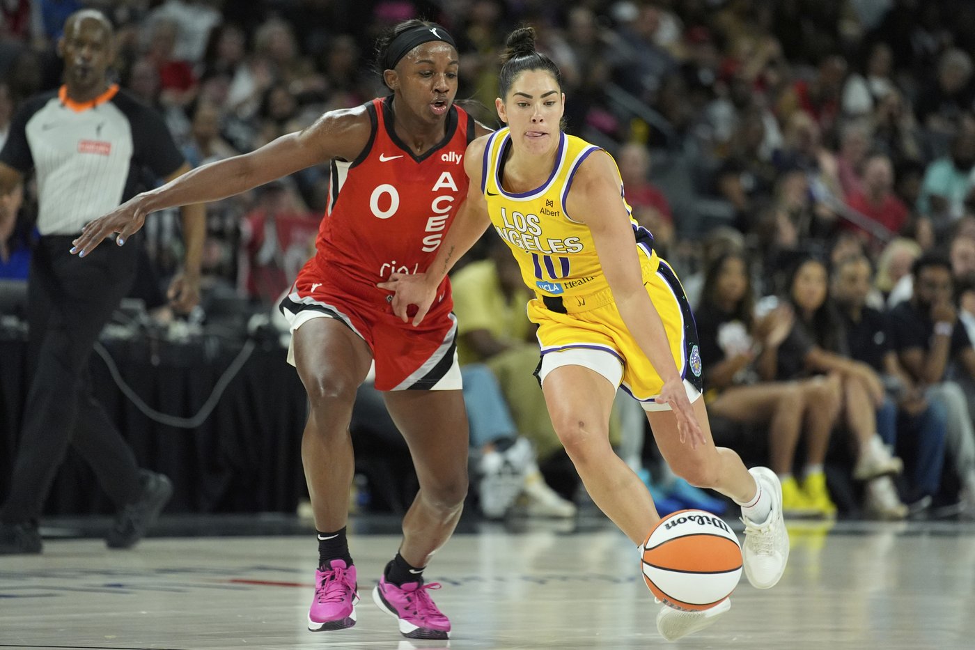 Sparks' Kelsey Plum returns to Las Vegas, greeted with cheers and hugs | iNFOnews.ca