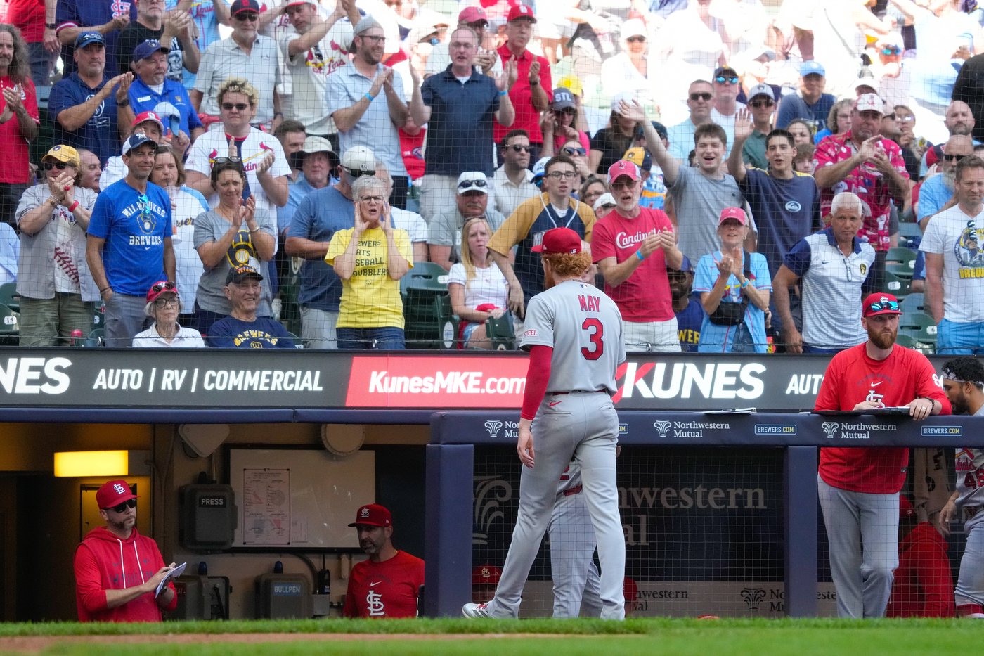 Cardinals RHP Dustin May loses no-hitter in the 8th, then loses to the Brewers | iNFOnews.ca