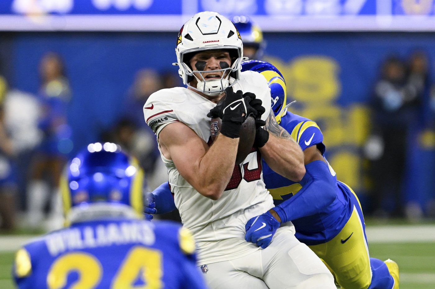 Cardinals' Trey McBride reaches milestones, but deflection off helmet leads to loss | iNFOnews.ca