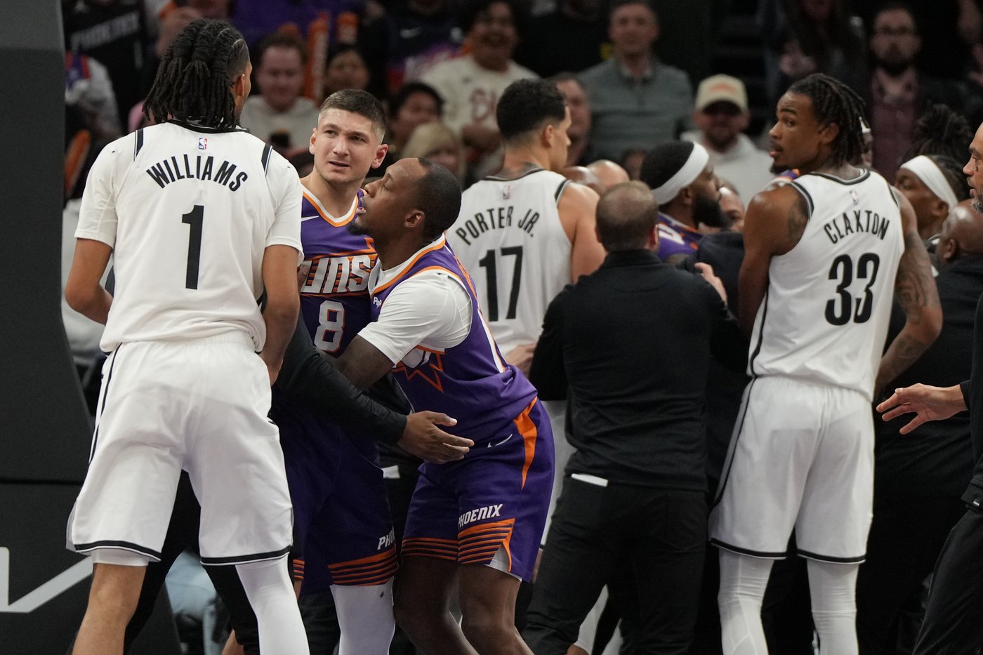 Suns beat Nets 106-102 after teams scuffle late in fourth quarter | iNFOnews.ca