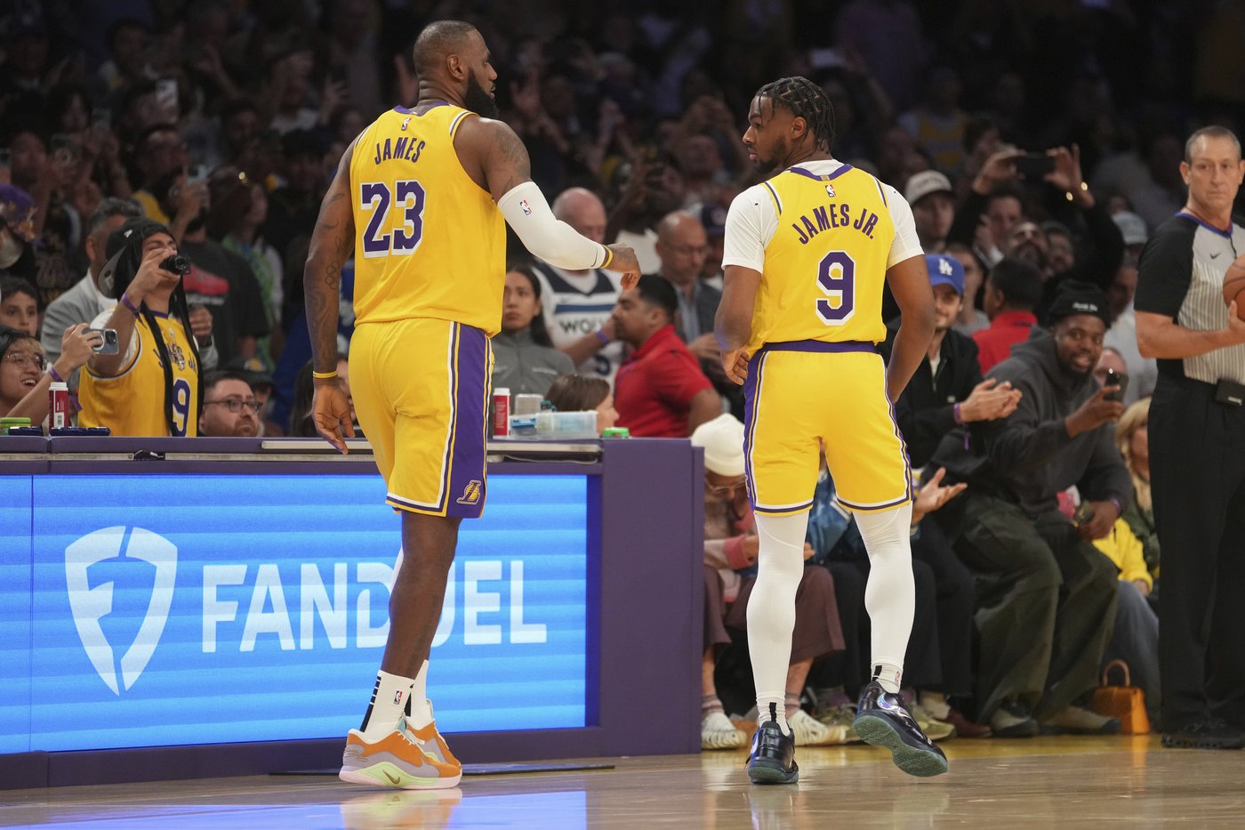 LeBron and Bronny James make history as the NBA's first father-son duo to play together | iNFOnews.ca