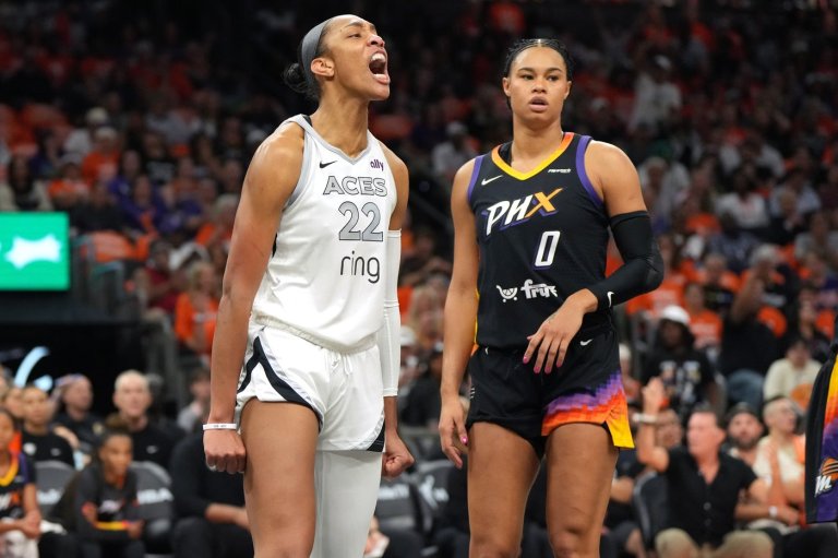 Wilson hits last-second jumper to lift Aces over Mercury 90-88 for a 3-0 lead in the WNBA Finals | iNFOnews.ca