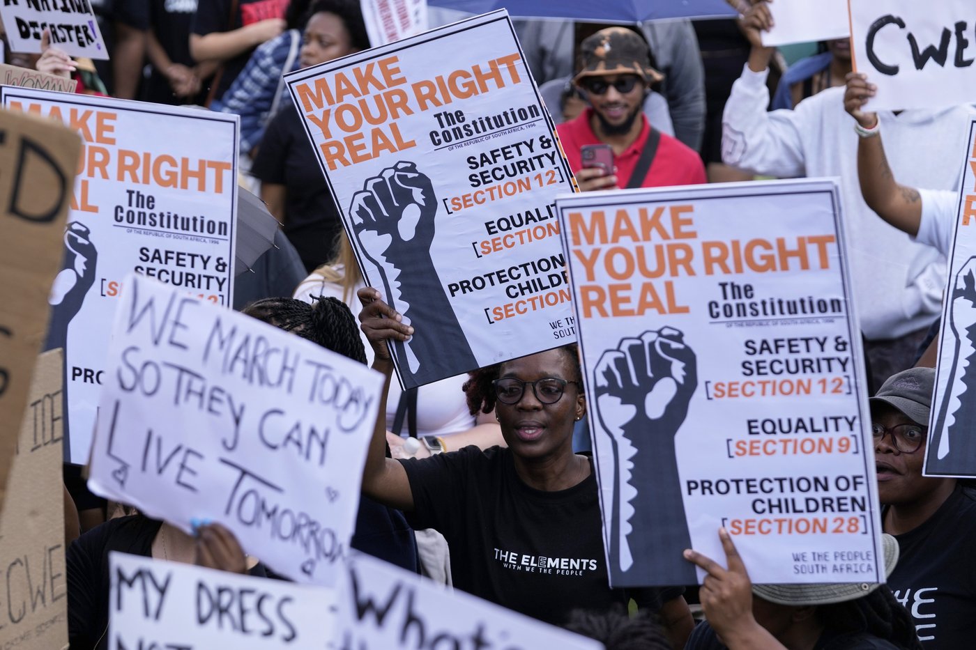Crowds demonstrate against gender-based violence in South Africa after alleged rape of 7-year-old | iNFOnews.ca