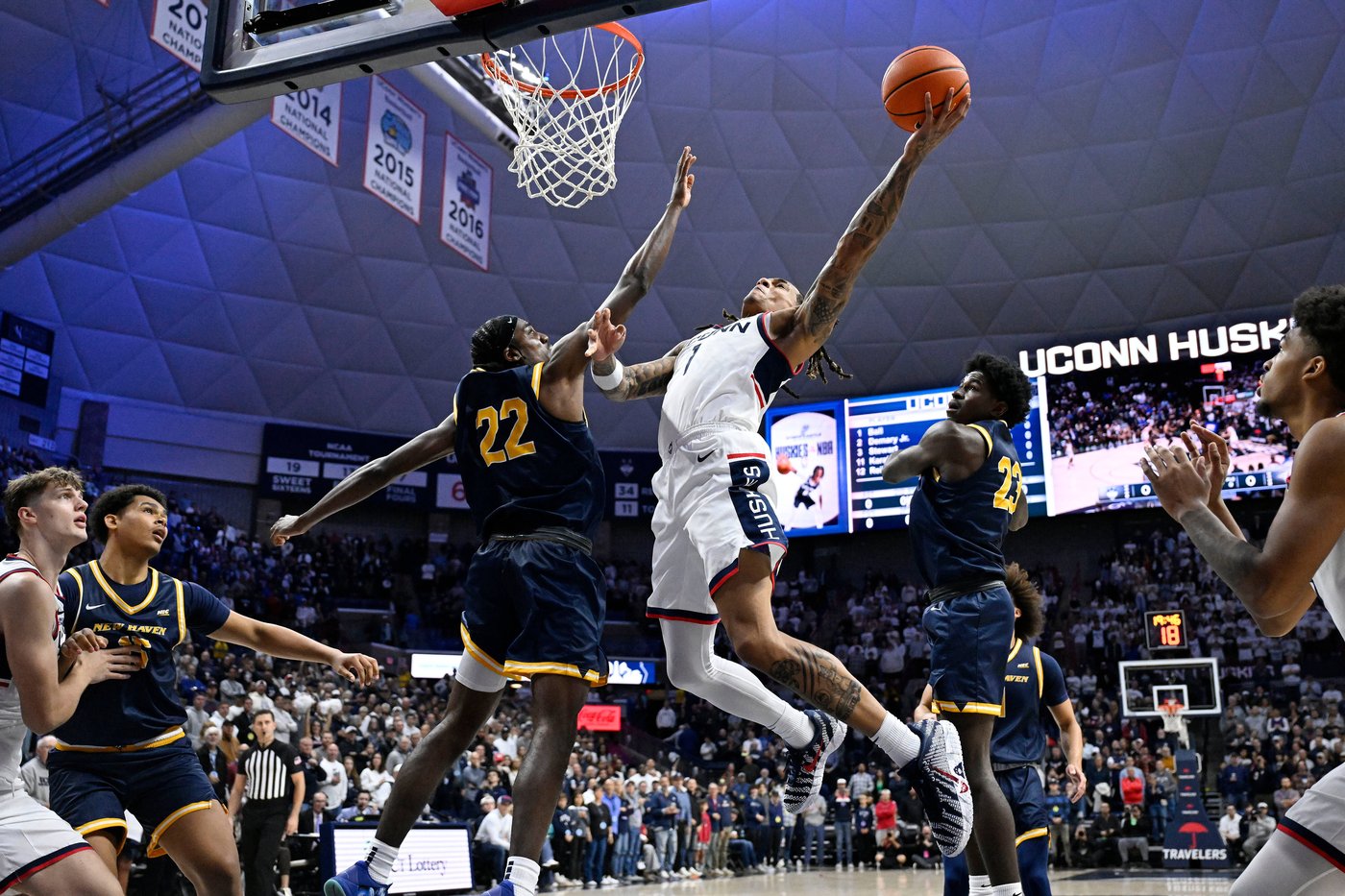 Karaban, Ball lead No. 4 UConn Huskies past Division I newcomer New Haven in season opener | iNFOnews.ca Karaban, Ball lead No. 4 UConn Huskies past Division I newcomer New Haven in season opener | iNFOnews.ca