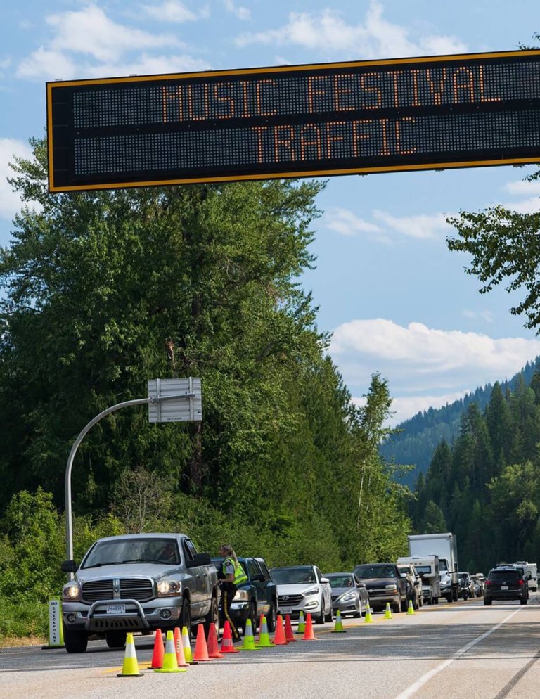 More than 600 tickets, some driving bans issued as drivers attend B.C. music festival | iNFOnews.ca