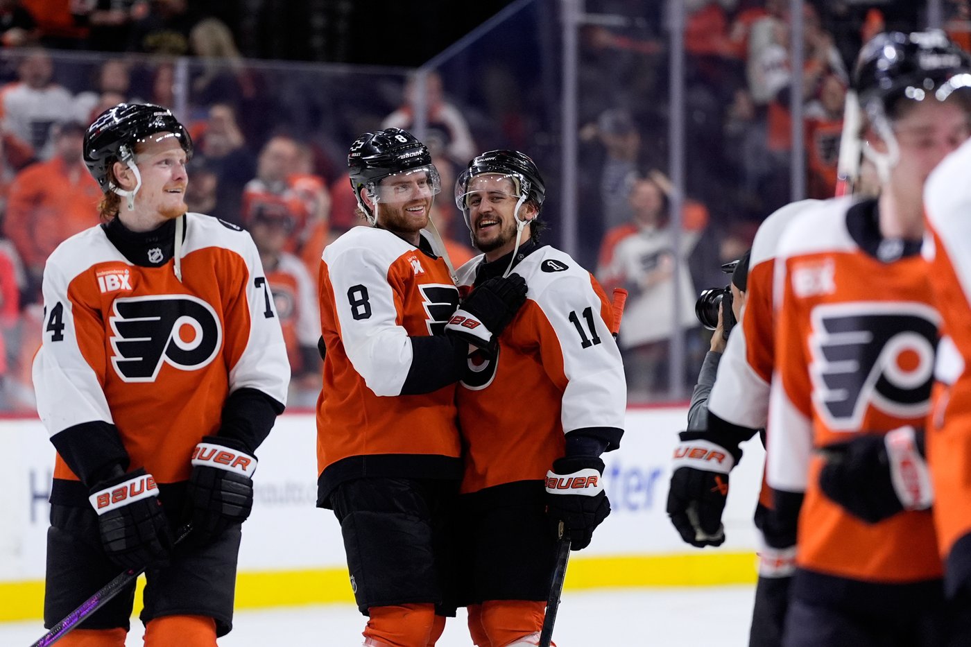 Cam York threw his stick in the stands after scoring an OT winner, but the Flyers star got it back | iNFOnews.ca Cam York threw his stick in the stands after scoring an OT winner, but the Flyers star got it back | iNFOnews.ca