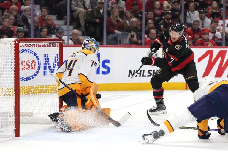 Senators' Tkachuk to be evaluated after exit in 4-1 loss to Predators | iNFOnews.ca