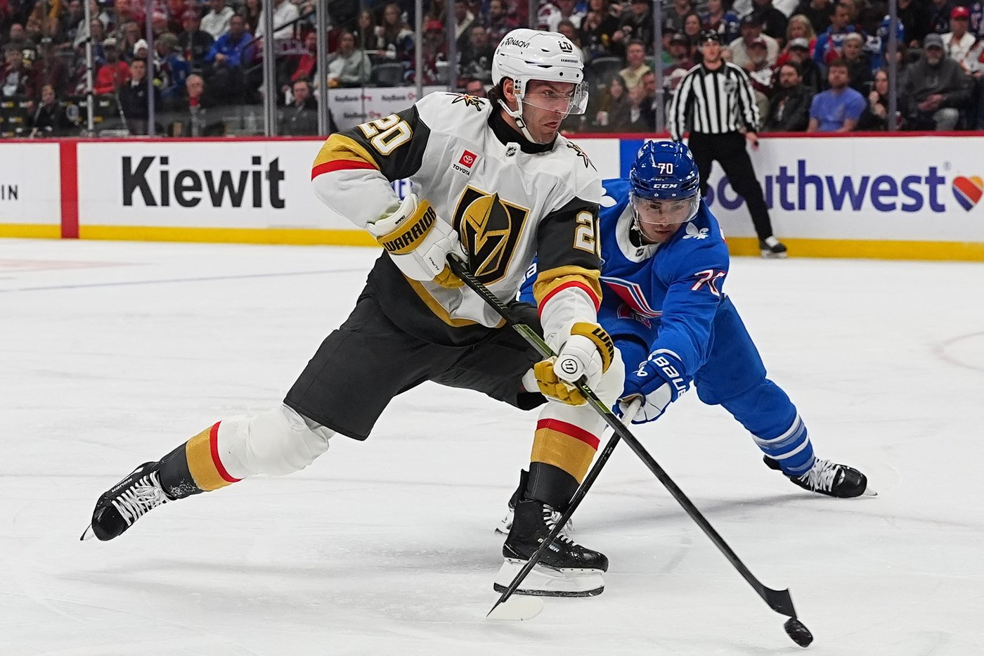Eichel scores in OT, Knights clinch playoff berth with 3-2 win over Avs | iNFOnews.ca