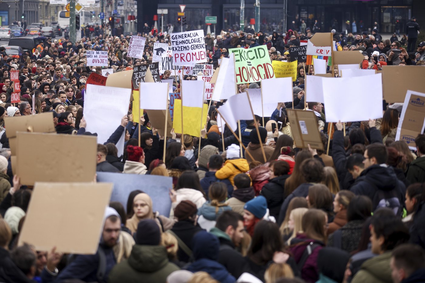 Bosnian students rally for justice, drawing inspiration from anti-graft struggle in Serbia | iNFOnews.ca