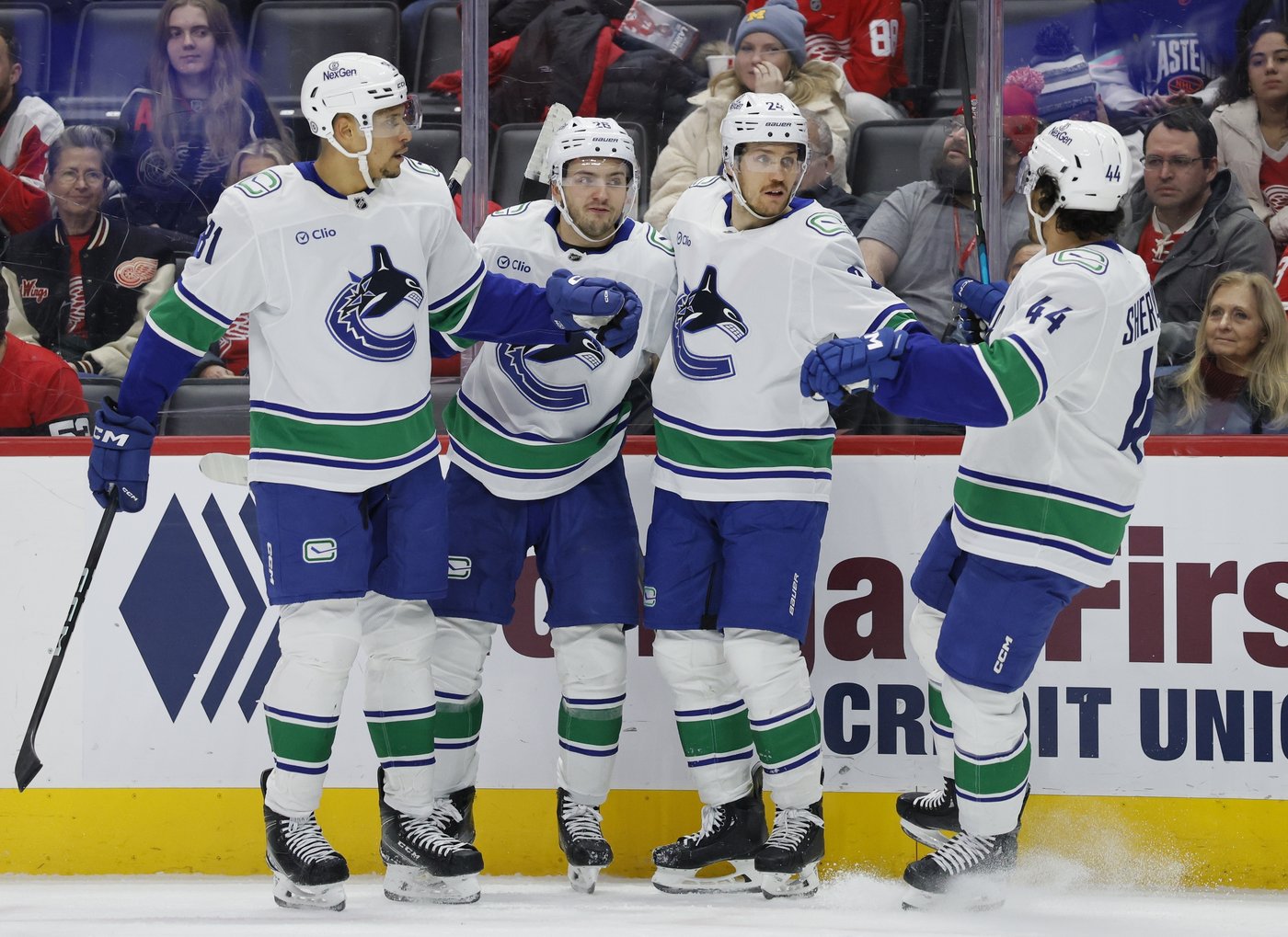 Jake DeBrusk scores hat trick, including OT game-winner, as Canucks top Red Wings 5-4 | iNFOnews.ca