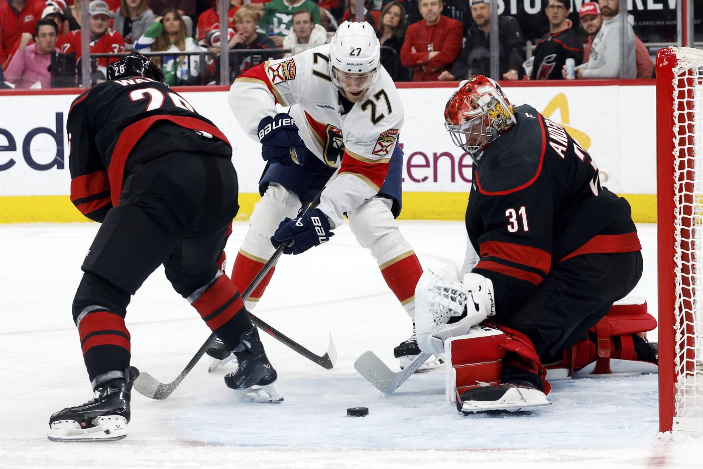 Panthers lose Eetu Luostarinen to game misconduct penalty after boarding Carolina's Jackson Blake | iNFOnews.ca