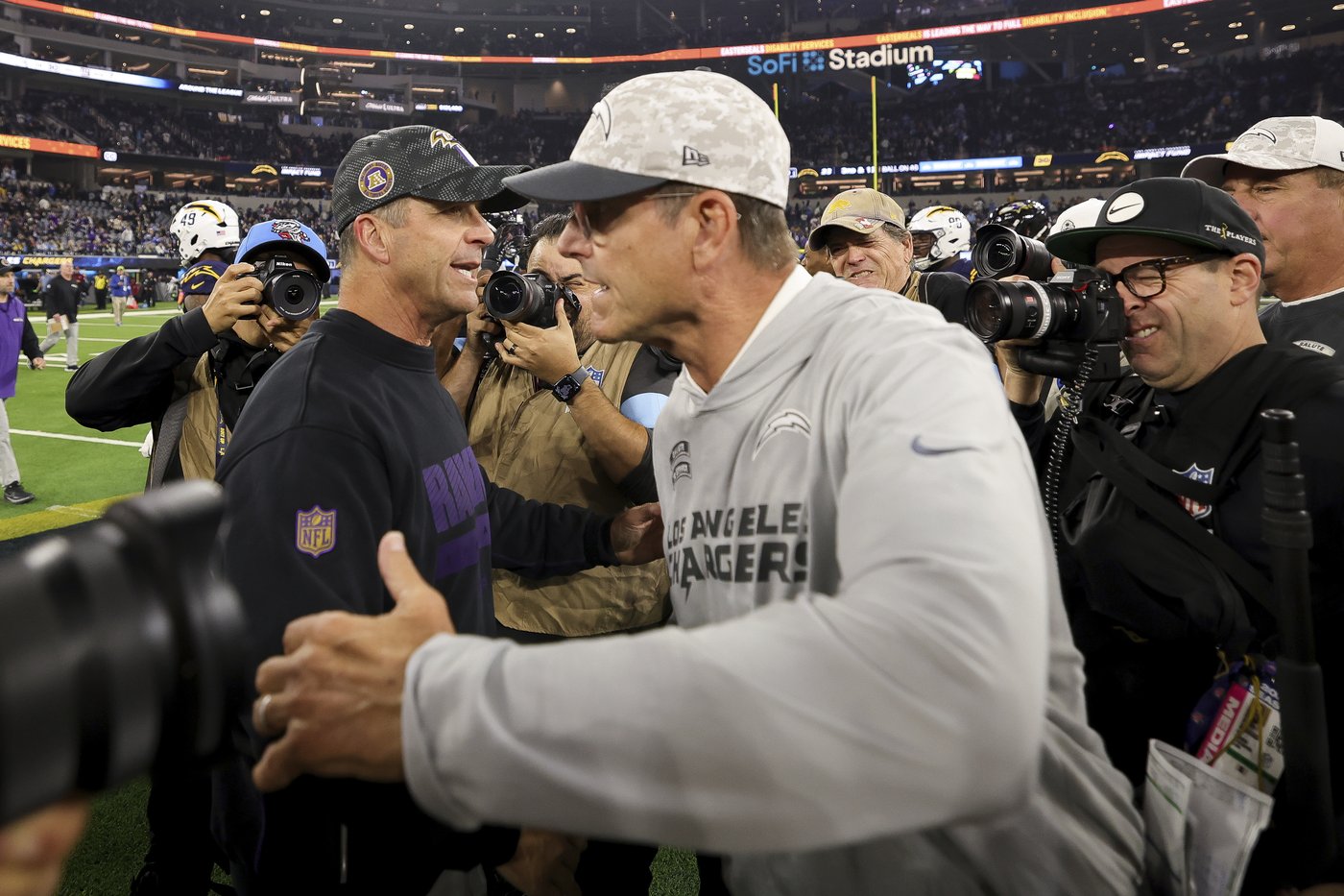 Jackson accounts for 3 TDs, John Harbaugh moves to 3-0 vs. brother as Ravens beat Chargers 30-23 | iNFOnews.ca Jackson accounts for 3 TDs, John Harbaugh moves to 3-0 vs. brother as Ravens beat Chargers 30-23 | iNFOnews.ca