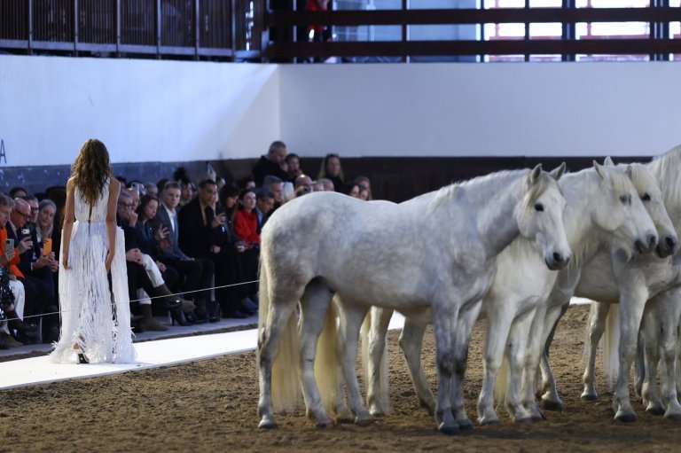 Stella McCartney lets horses steal the show - and makes her point in Paris without saying a word | iNFOnews.ca