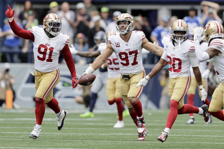 49ers rally for season-opening win but face injury woes with Kittle and Purdy | iNFOnews.ca