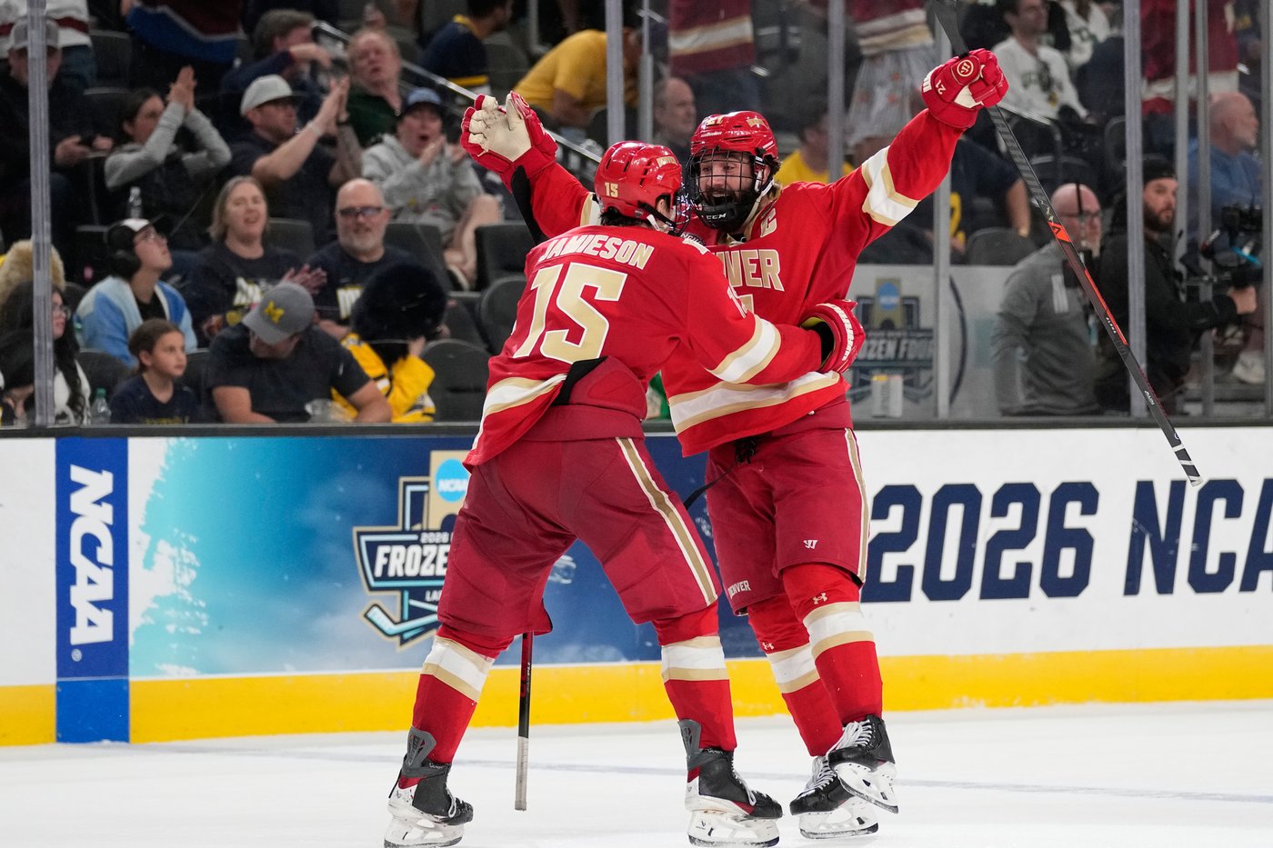Kent Anderson’s 2-OT winner lifts Denver past Michigan 4-3 in Frozen Four thriller | iNFOnews.ca Kent Anderson’s 2-OT winner lifts Denver past Michigan 4-3 in Frozen Four thriller | iNFOnews.ca