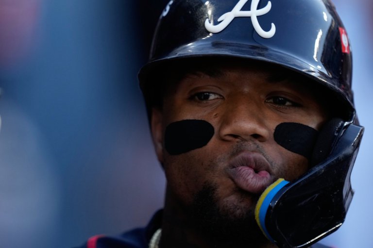 Ronald Acuña Jr. fights back tears after the Braves' Division Series elimination by the Dodgers | iNFOnews.ca