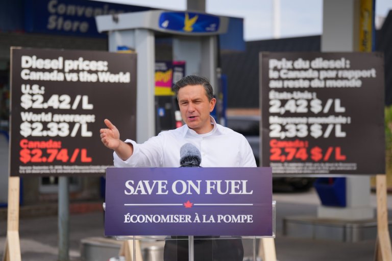 Poilievre urges tax cuts to make diesel fuel more affordable, ensure future supplies | iNFOnews.ca