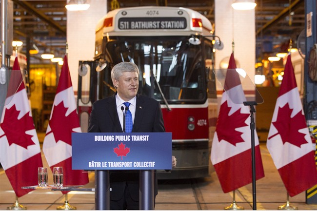 Harper plays up government's track record on transit, infrastructure | iNFOnews.ca CP33533177