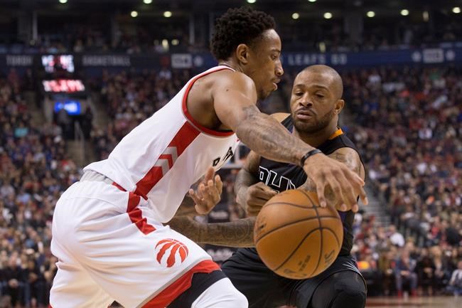Raptors guard DeRozan to miss third straight game with ankle sprain | iNFOnews.ca