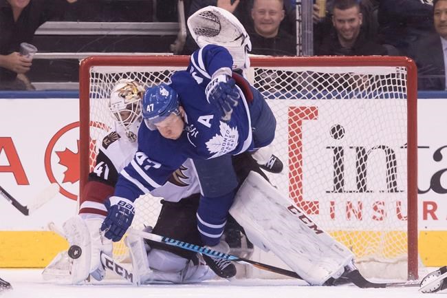 Peter Holland scores shootout winner for Coyotes in 1st game vs. Maple Leafs | iNFOnews.ca CP93446768