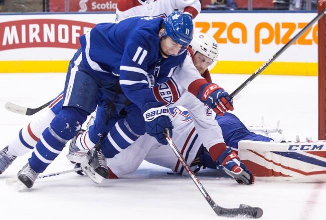 McElhinney makes 33 saves, Johnsson scores first NHL goal as Leafs blank Habs | iNFOnews.ca